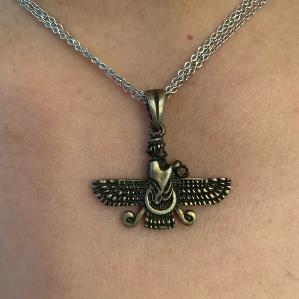 Neckless Ahura Mazda vintage pendant, deityZoroastrianism